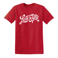 Less Than Jake Heather Red Script Tee