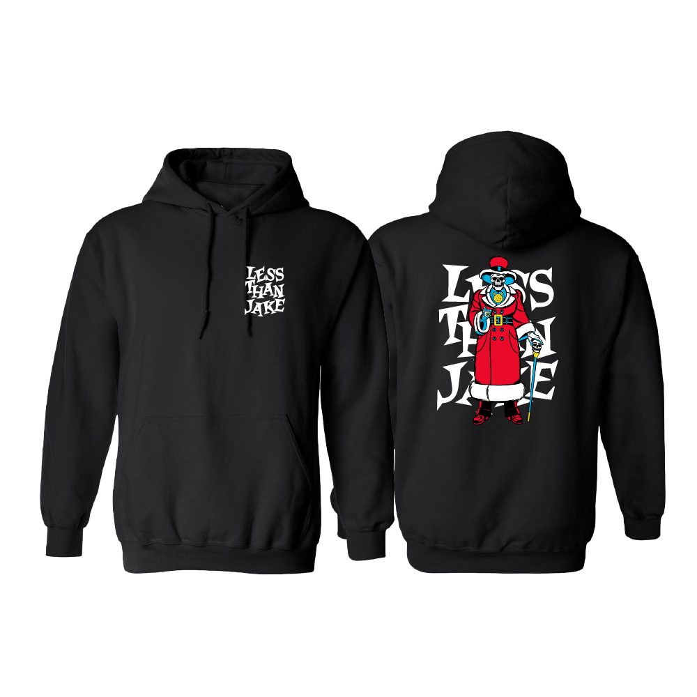 Black santa hoodie hotsell