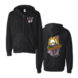 Less Than Jake Black Full Zip Pez Tattoo Hoodie